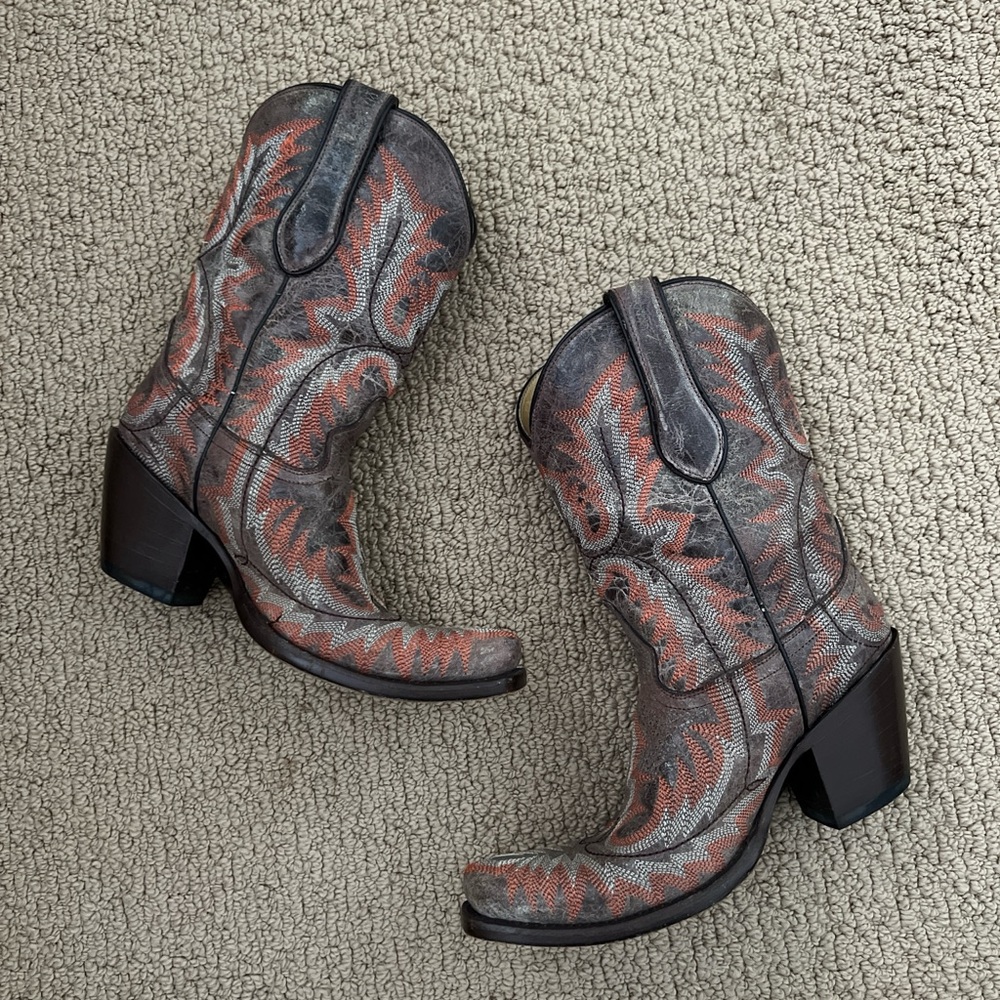 Corral Western Cowboy Boots with Embroidered Design